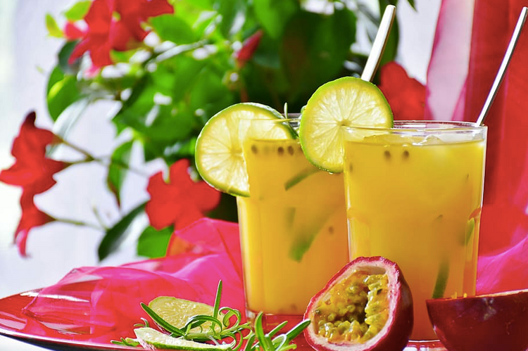 Passion Fruit Caipirinhas