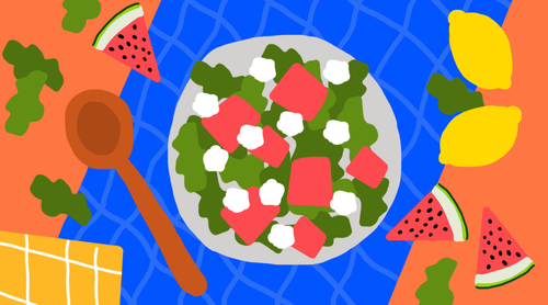 Arugula, Watermelon, and Feta Salad